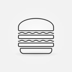 Hamburger line icon. Vector burger concept minimal symbol