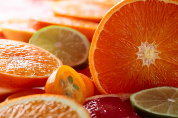 Close up of citrus fruits.