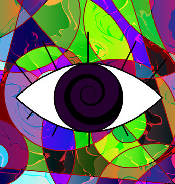 abstract colored image of eye