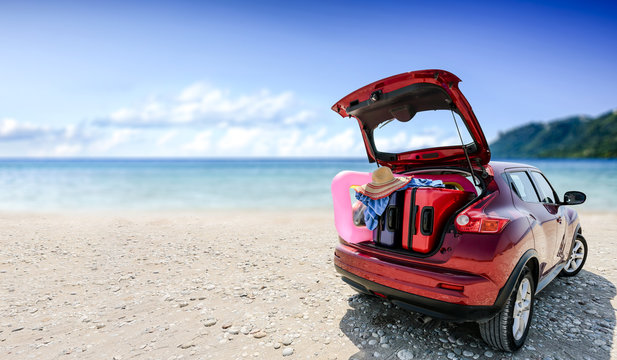 Summer car and beach 