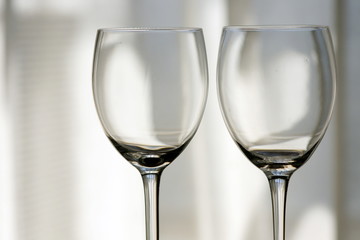 Two wine glasses