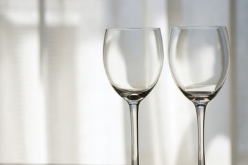 Two wine glasses