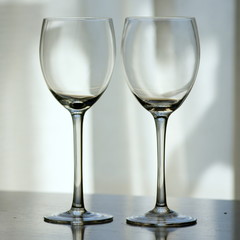 Two wine glasses