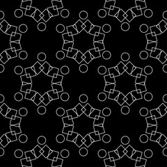 Black and white geometric seamless pattern