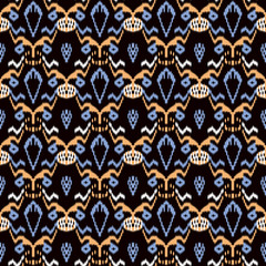 Seamless background southeast Asian retro aboriginal traditional art textile pattern sawtooth geomtry cross garden flower