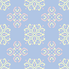 Pale blue seamless background. Floral pattern