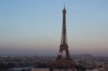 The Eiffel Tower on evening time