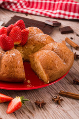 Strawberry cake.