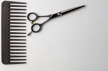 Hairdresser's tools. Scissors