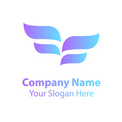 Abstract logo design in gradient color style on white background, Abstract graphic icon, logo design template, symbol for company
