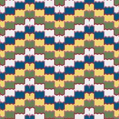 Seamless background southeast Asian retro aboriginal traditional art textile pattern geometry sawtooth cross wave frame line