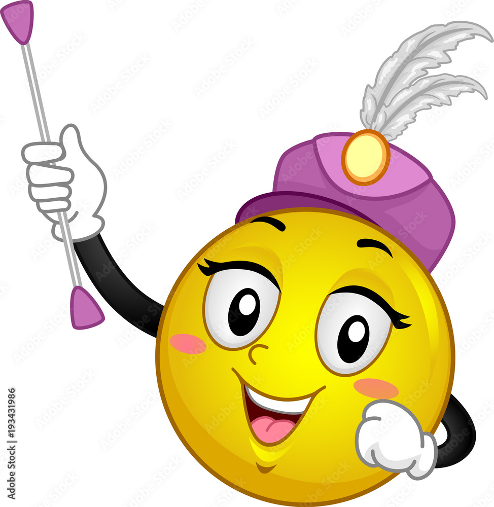 Canvas Prints mascot smiley majorette illustration