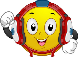 Smiley Mascot Wrestler Illustration