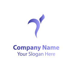 Abstract logo design in gradient color style on white background, Abstract graphic icon, logo design template, symbol for company