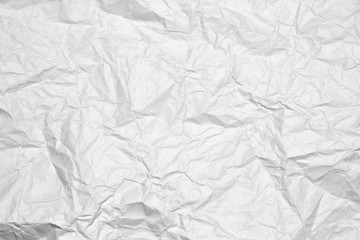 White crumpled paper. Background