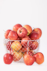 pile of apples on white background