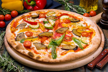 Pizza with vegetables vegetarian - 193433725
