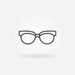 Spectacles linear icon. Vector sunglasses line sign