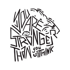You are stronger than you think - motivational poster