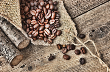 coffee beans in a bag