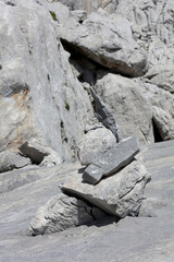 Wandern Berge Felsen in den spanischen Pyrenäen 