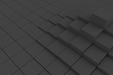 Fototapeta premium Abstract background of cubes. 3D rendering.