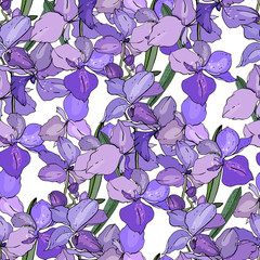 Seamless floral pattern with romantic flowers. Endless texture for elegant floral and season design