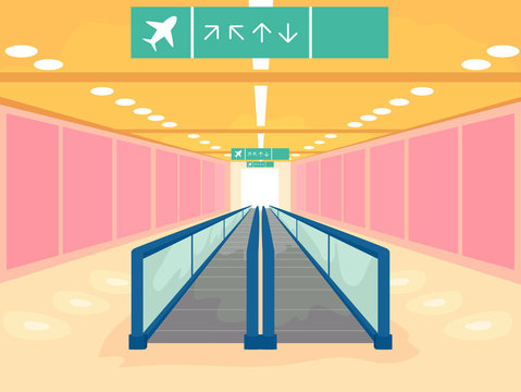 Airport Walkalator Illustration