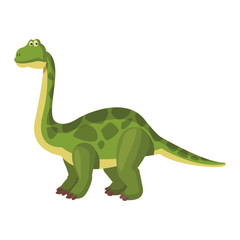 Big dinosaur cartoon icon vector illustration graphic design