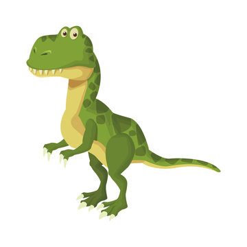 Trex dinosuar cartoon icon vector illustration graphic design