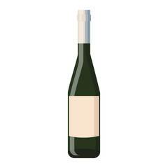 Champagne bottle isolated icon vector illustration graphic design