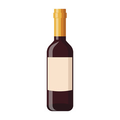 Wine bottle isolated icon vector illustration graphic design
