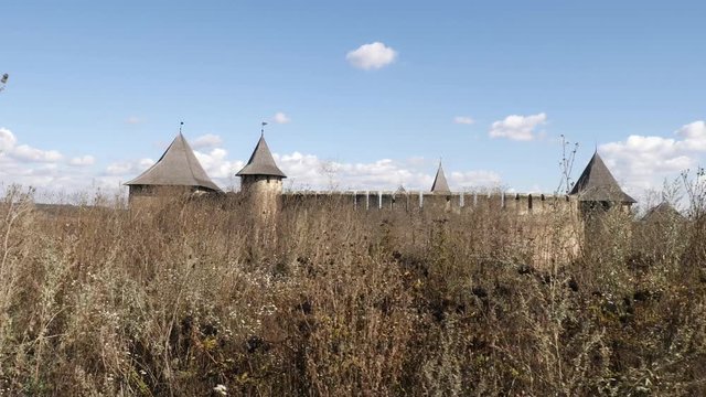 View of the old Khotyn Fortress