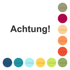 Farbige Buttons - Achtung