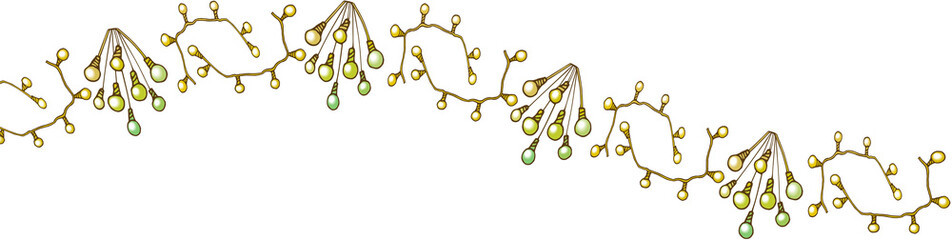 Horizontal banner garland electric ice bulbs