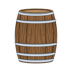 Wooden barrel isolated icon vector illustration graphic design