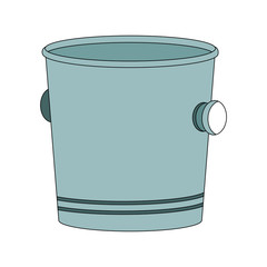 Empty ice bucket icon vector illustration graphic design