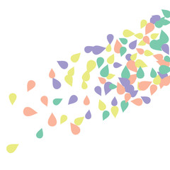 Bright spring background with colored petals. Simple gentle template for the card, invitation, printing. Fashionable decoration with beautiful petals.