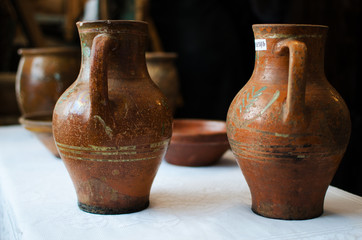 Ukrainian utensils made of clay