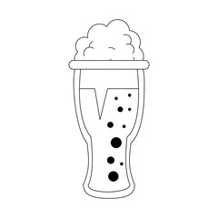 Beer glass cup icon vector illustration graphic design
