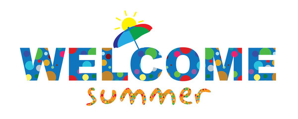 Welcome Summer Vector Template Design