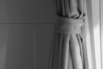 curtains at corner in the living room