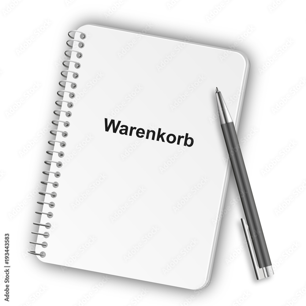 Poster notizblock hochformat 05 - warenkorb