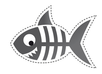 POISSON SQUELETTE A DECOUPER