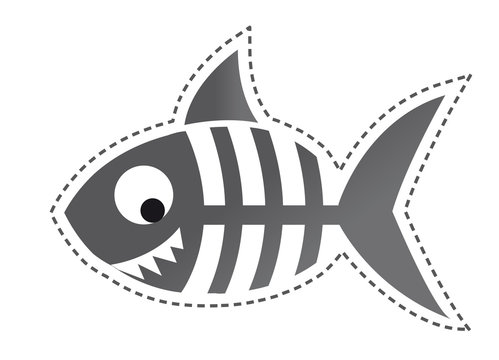 POISSON SQUELETTE A DECOUPER