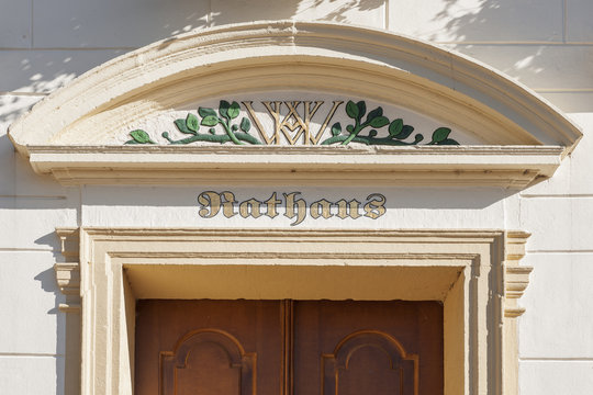 Town hall Esens with Initials