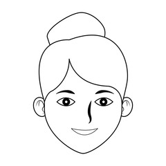 Beautiful woman cartoon icon vector illustration graphic design