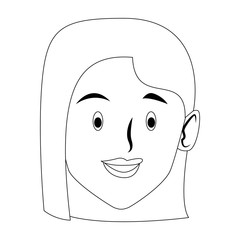 Beautiful woman cartoon icon vector illustration graphic design
