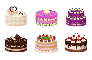 Sweet Bakery Collection Poster Vector Illustration