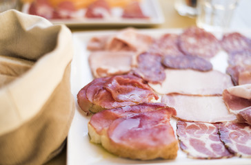 dish of Tuscan slices of handicraft production